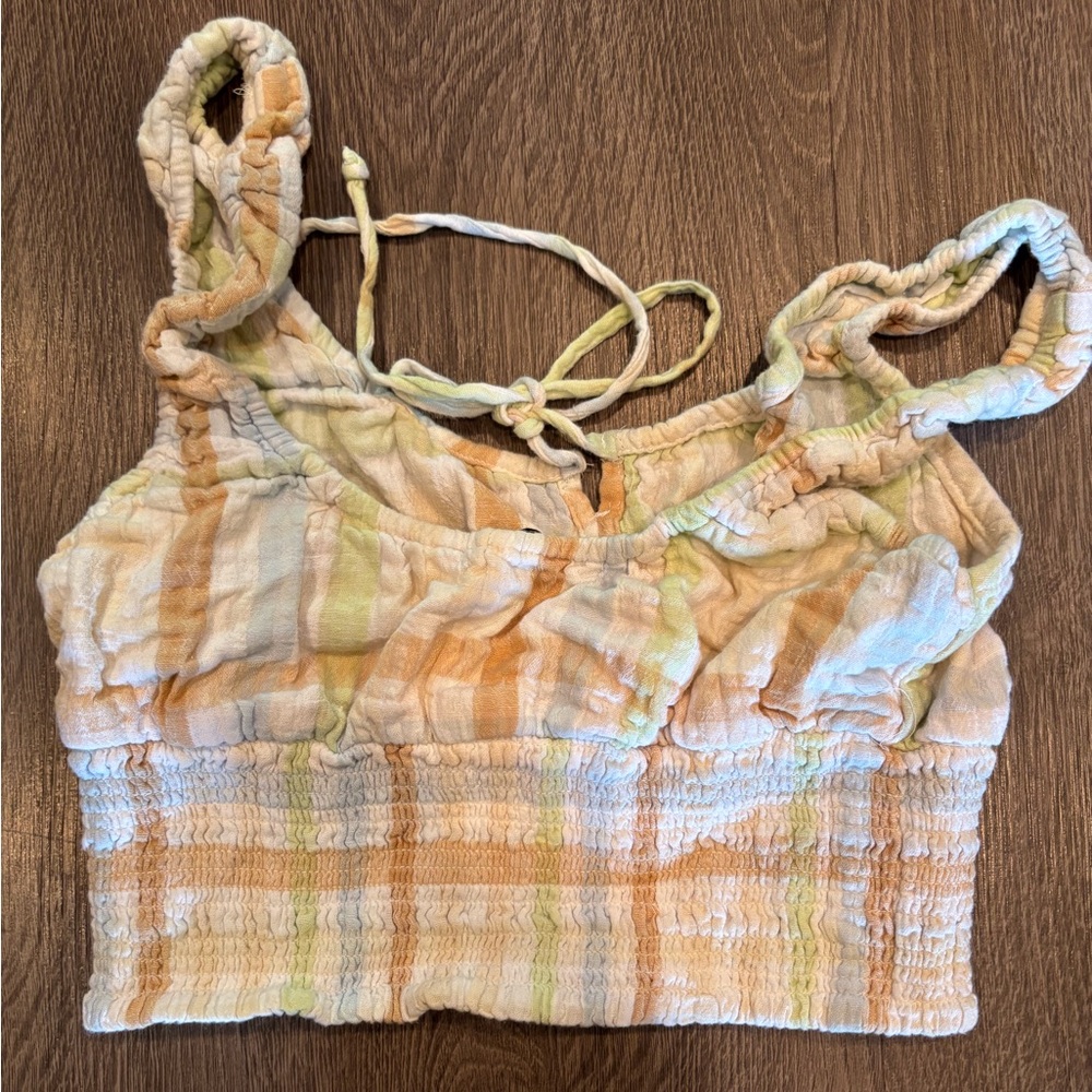 American eagle small Striped Multicolor Tank crop Top